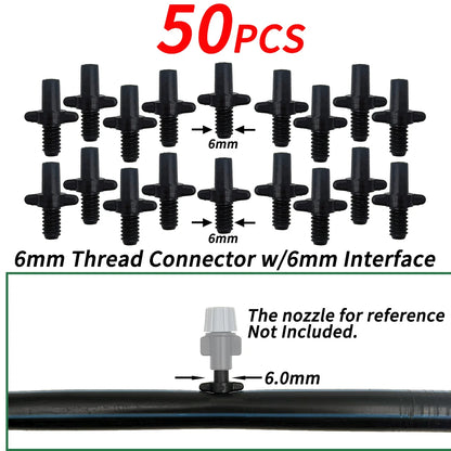 Garden Water Connector Drip Irrigation for 1/4'' & 1/8'' Tubing