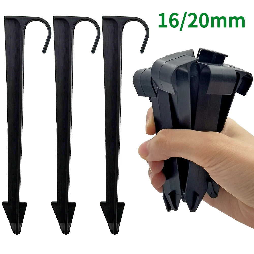 50PCS 16mm 20mm Hose Holders C-Type Stake for Drip Irrigation