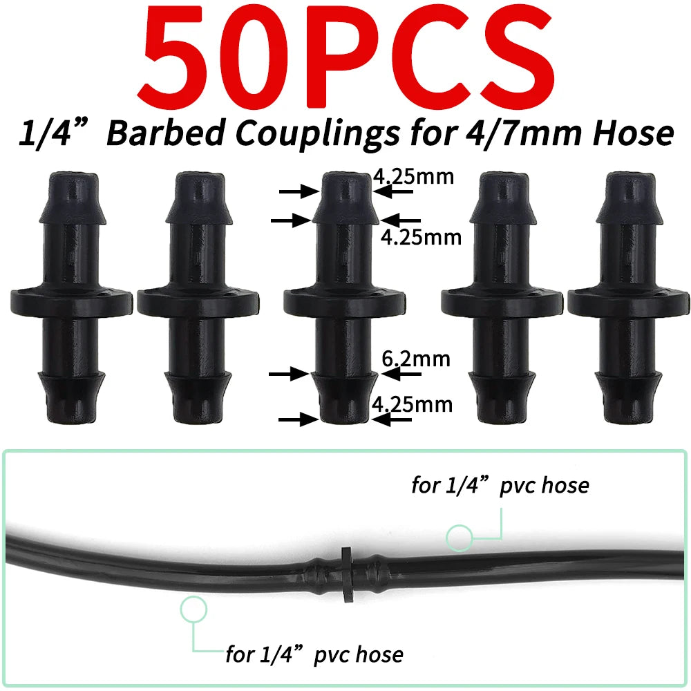 Garden Water Connector Drip Irrigation for 1/4'' & 1/8'' Tubing