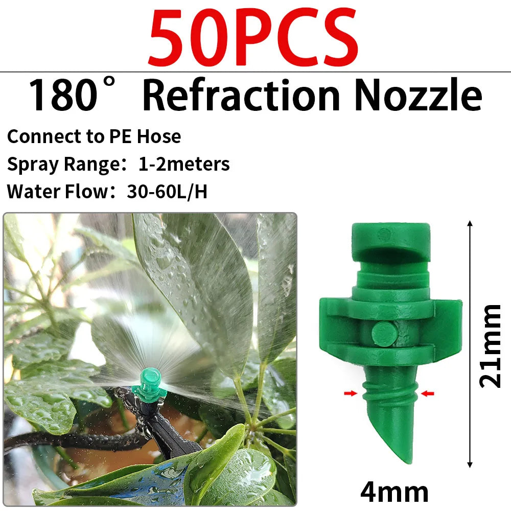 Greenhouse Watering Dripper Adjustable Mist Emitters Nozzle