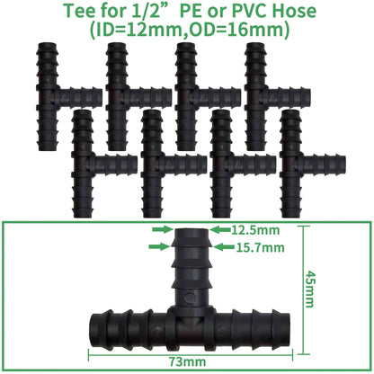 "1/2" - 3/4" Male/Female Thread to Barb PE Hose Adapter