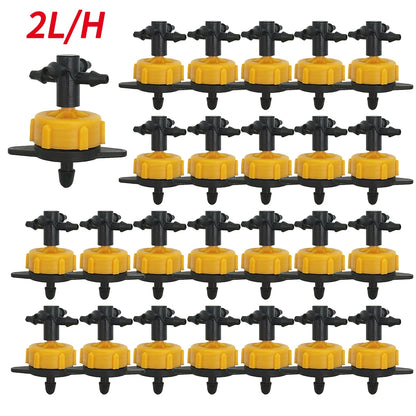 Irrigation 2L/4L/8L Steady Flow Dripper with 4-Way Connector 20Sets