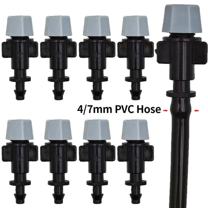 20PCS Plastic Misting Sprinkler Heads with Tee Joints for Irrigation