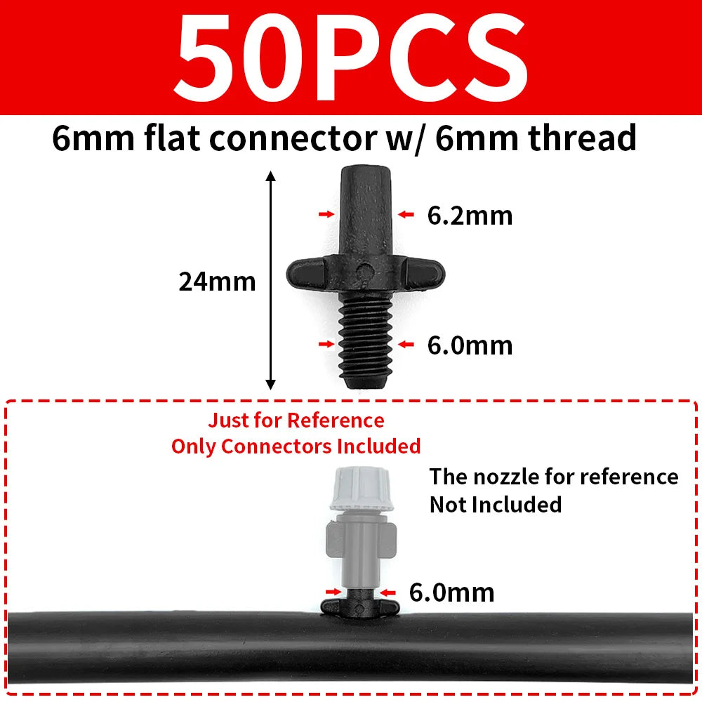 50x 4/7mm Bend Arrow Dripper 1/4'' for Micro Irrigation