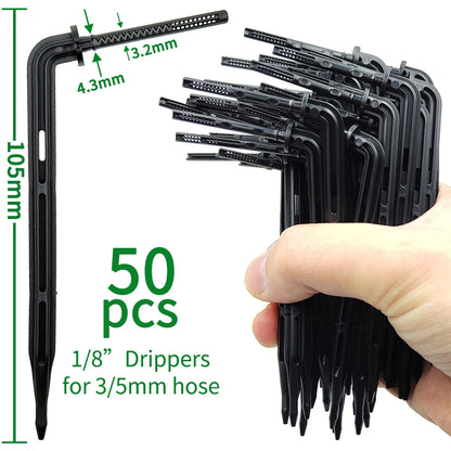 50-1000pcs 3/5mm Hose Drip Irrigation Drippers 1/8'' Arrow Emitters