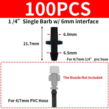 50PCS Durable 1/4'' C-type Hook Stakes for 4/7mm Hose Drip Irrigation