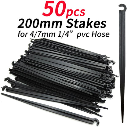 50PCS 11cm 20cm 1/4'' Stake Holder for 4/7mm Drip Irrigation