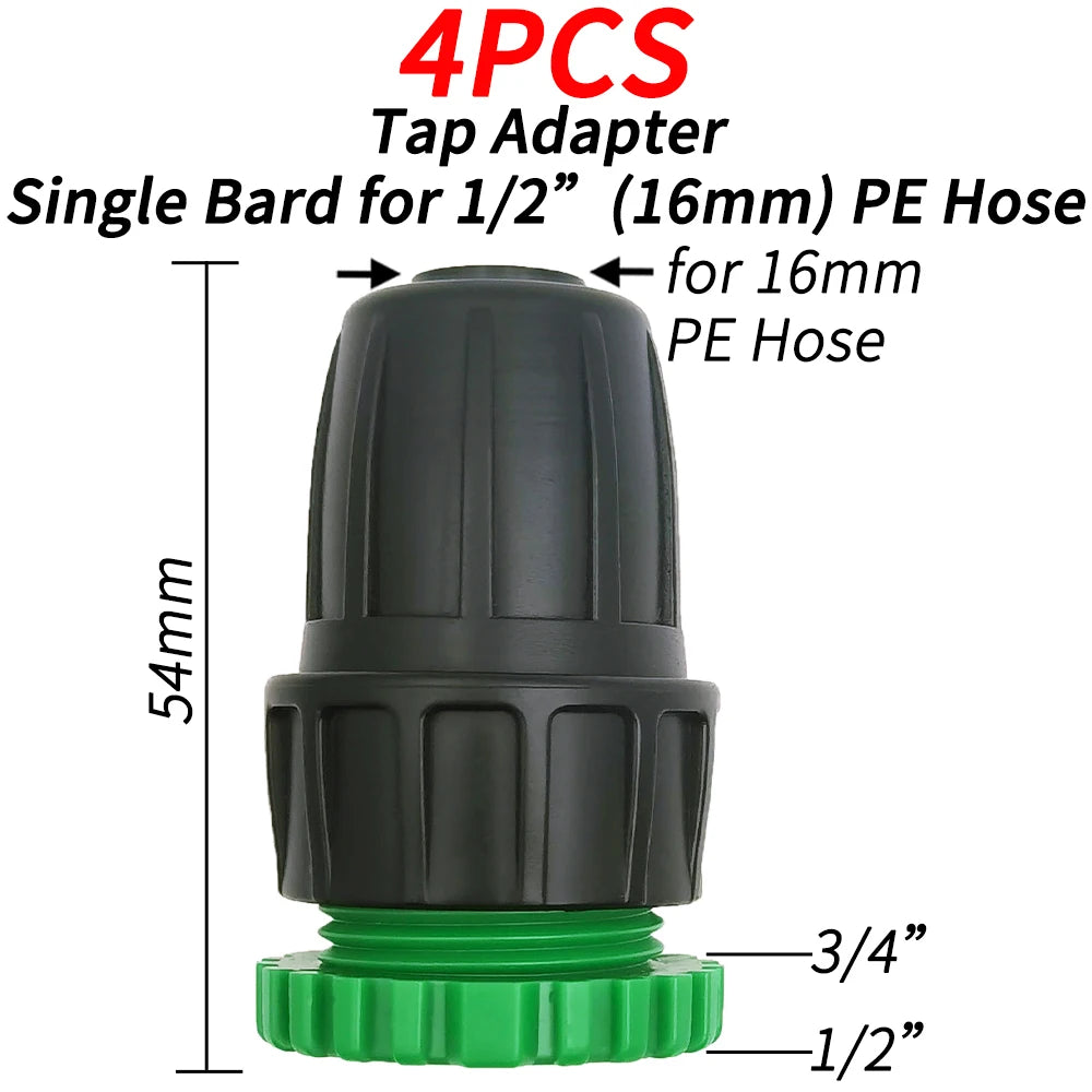 HP Tap Hose Splitter Adapter 2-Way 4-Way Connector 1/2" 3/4" to 1/4"