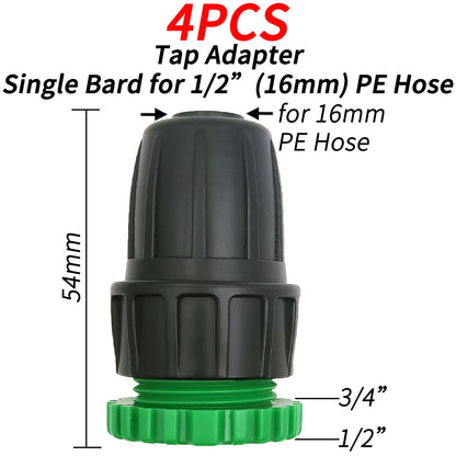 HP Tap Hose Splitter Adapter 2-Way 4-Way Connector 1/2" 3/4" to 1/4"