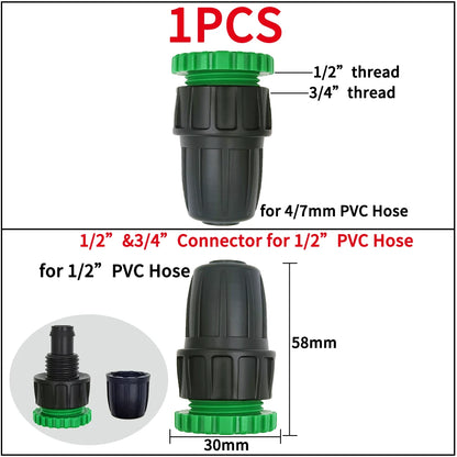 Garden Tap Adapters 1/2" 3/4" Drip Irrigation Splitters Joint