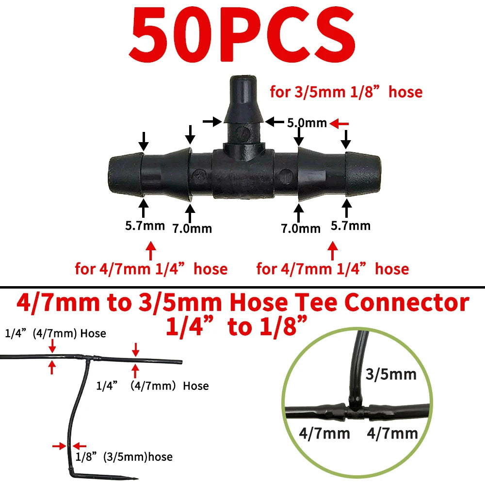 Greenhouse Garden 50PCS Bend Drip Arrow Emitter for 3/5mm Hose