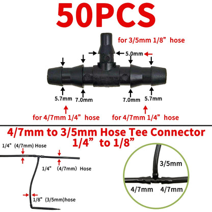 Greenhouse Garden 50PCS Bend Drip Arrow Emitter for 3/5mm Hose