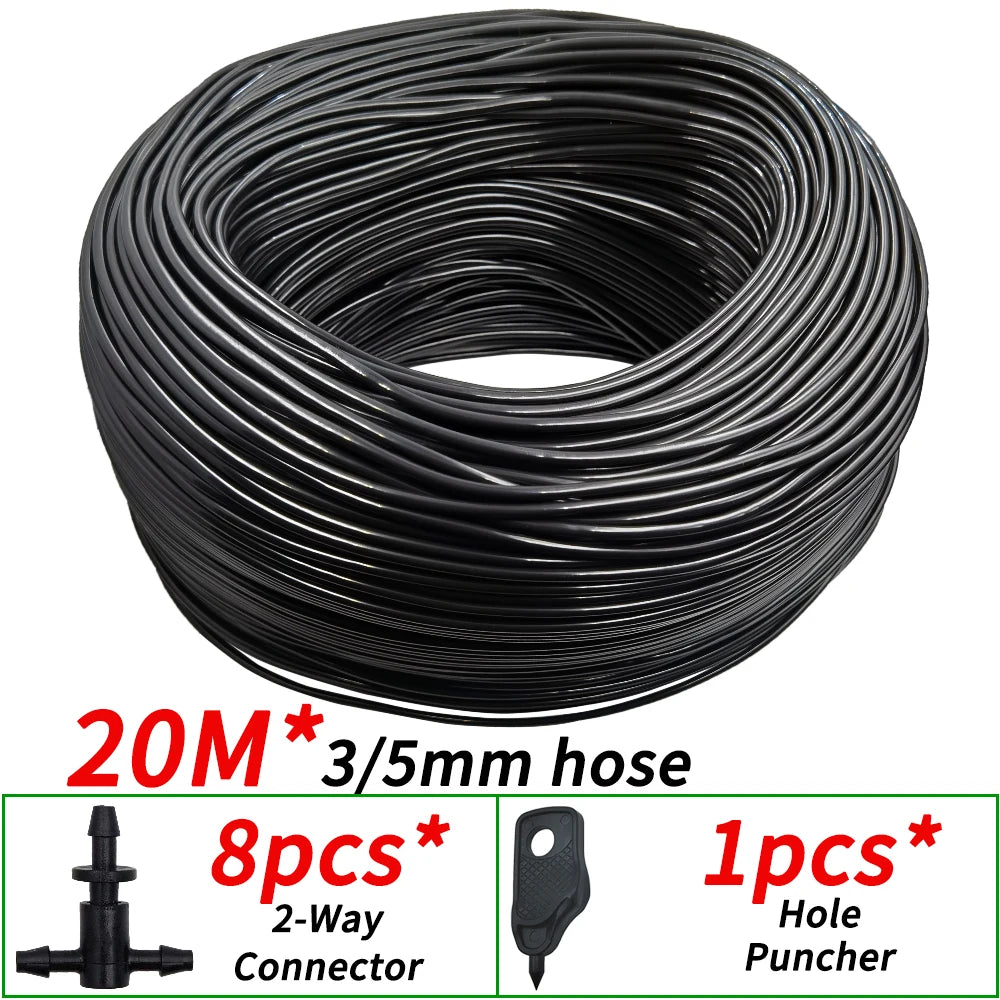 5-140m Garden Watering 3/5mm Hose Drip Irrigation for Plants