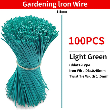 100PCS Reusable Gardening Cable Ties, Iron Wire Twist Ties for Plants