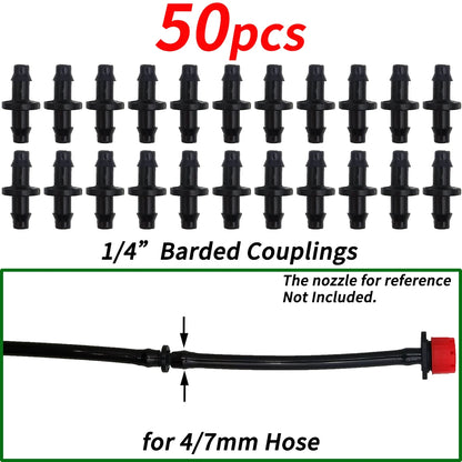 Garden Water Connector Drip Irrigation for 1/4'' & 1/8'' Tubing