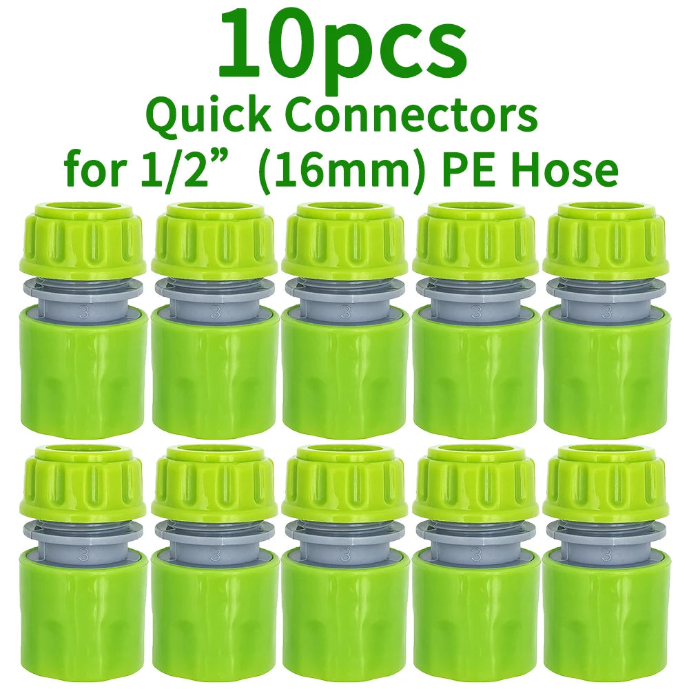 10PCS 1/2 Inch 16mm Hose Garden Tap Connector Quick Connect Adapter