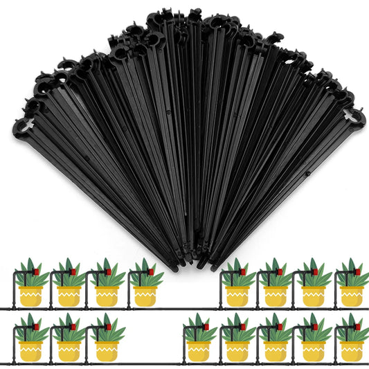 50PCS Durable 1/4'' C-type Hook Stakes for 4/7mm Hose Drip Irrigation