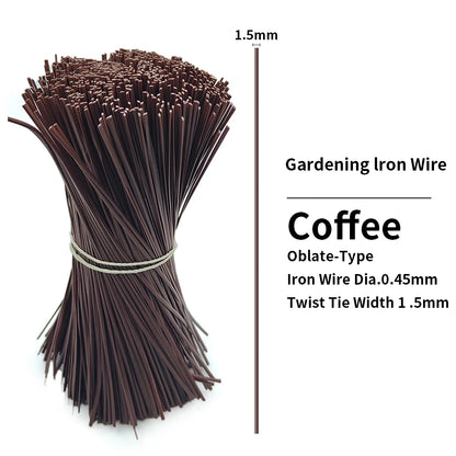 100PCS Reusable Gardening Cable Ties, Iron Wire Twist Ties for Plants