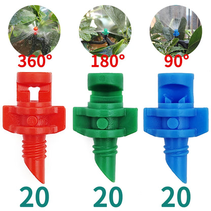 50PCS 360° Refraction Sprinkler for Micro Garden Irrigation