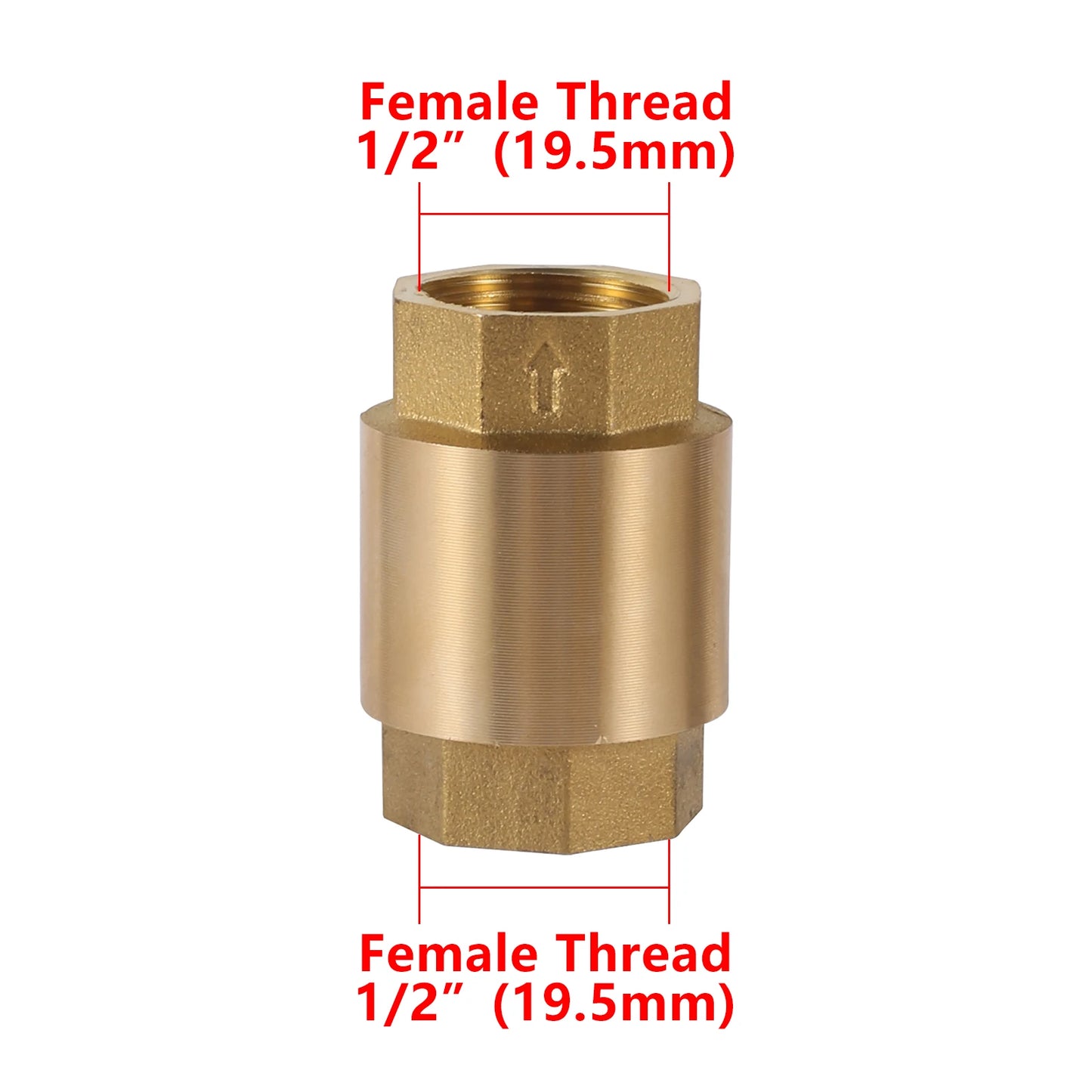 Brass Spring Check Valve 1/2” 3/4” 1” Female Thread Non-Return