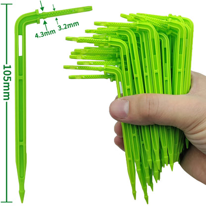 50-100PCS 1/8'' Green Drippers for 3/5mm Drip Irrigation