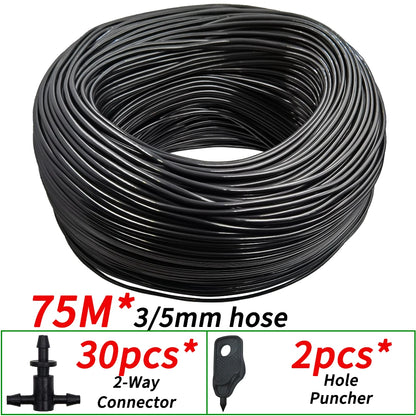 5-140m Garden Watering 3/5mm Hose Drip Irrigation for Plants