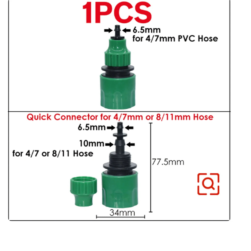 Garden Tap Adapters 1/2" 3/4" Drip Irrigation Splitters Joint