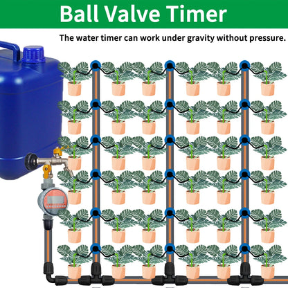 Automatic LCD Irrigation Timer Ball Valve for Garden Use