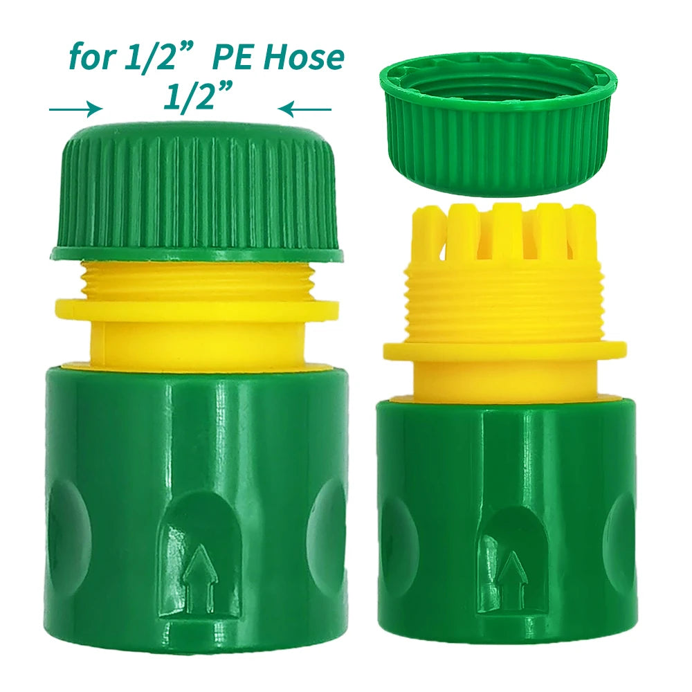 1/2" Hose Garden Tap Quick Connector 16mm Fitting w/ Adapters