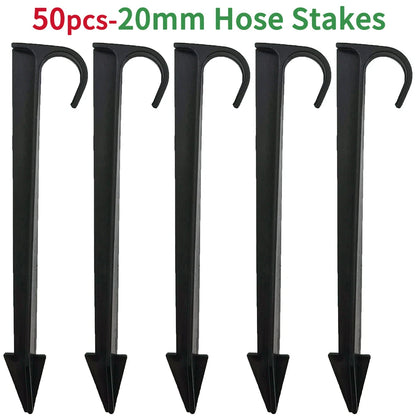 50PCS 16mm 20mm Hose Holders C-Type Stake for Drip Irrigation