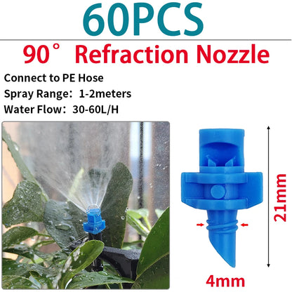 50PCS 360° Refraction Sprinkler for Micro Garden Irrigation