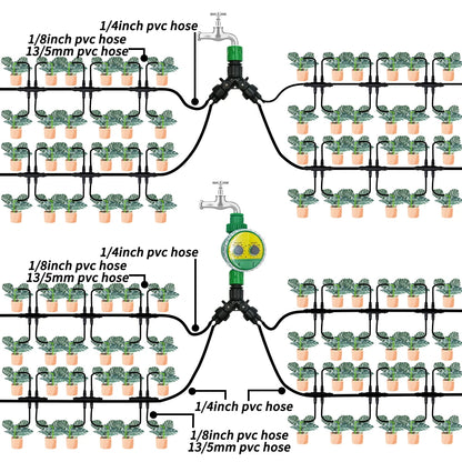 2-Way 4-Way Tap Adapter Splitter 3/4'' to 1/4'' for Drip Irrigation