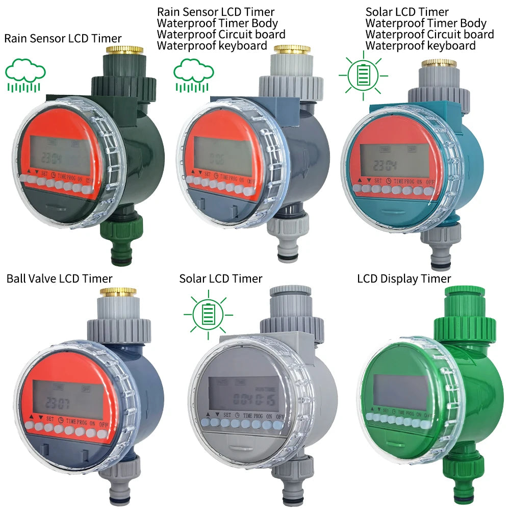 Garden Watering Timer LCD Solar Drip Irrigation Controller