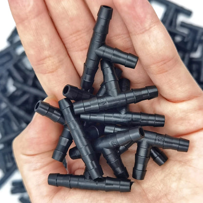 20-50PCS Plastic Dripper Watering Tee 1/4" Connector for 4mm/7mm Hose