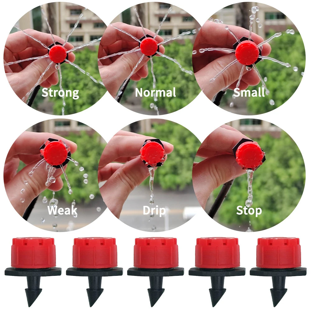 5-50M Garden Drip Irrigation Kit with 1/4" Nozzles for Plants